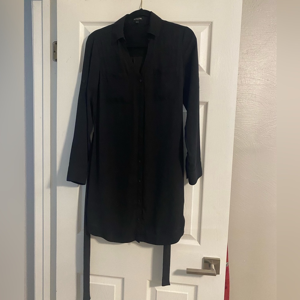 Black Express Shirt Dress